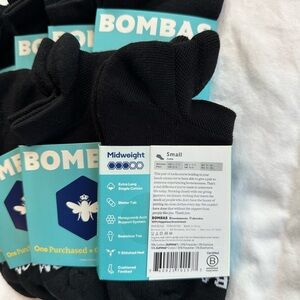 Bombas Black Midweight Crew Socks - Small